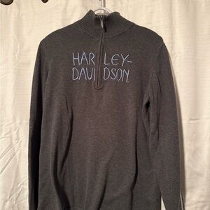 Harley-Davidson Men's Charcoal Zip-Up Sweater